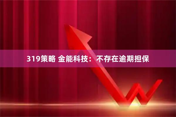 319策略 金能科技：不存在逾期担保